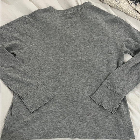Men's Gray Long Sleeve waffle knit Shirt - Picture 3 of 4